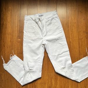 Vervet white distressed jeans